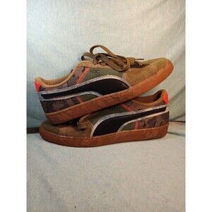PUMA Suede Peace And Love Flagship Camo Lace Up  Mens Green Sneakers Sz 12